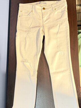 Express Jeans--Ankle Skinny-Stella-Low Rise--White Denim Jeans Women’s Size 2